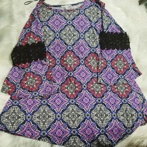 Notations| Purple and Pink Blouse